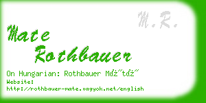 mate rothbauer business card